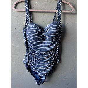 NipTuck One Piece Navy Stripped Swinsuit US6